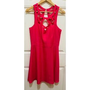 Guess Hot Pink Fit and Flare Dress Sleeveless‎ Party Cocktail